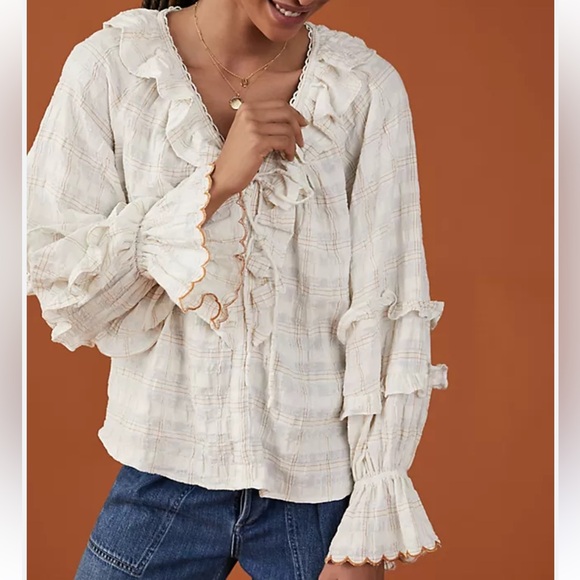 Anthropologie Tops - Anthropologie Colette Ruffled Blouse